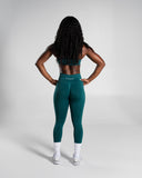 Pump Mid Rise Legging in Dark Teal – Alphalete women's legging, view 6