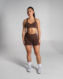 Pump High Rise Short in Cedar – women's shorts in nylon and polyester fabric, view 5