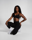 Pump Mid Rise Legging in Black – women's mid-rise seamless compression legging, view 7