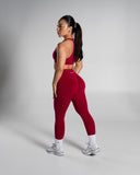Pump High Rise Legging in Strawberry Jam – women's high-rise seamless compression legging, view 4