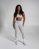 Pump Mid Rise Legging in LT Heather – Alphalete women's legging, view 6