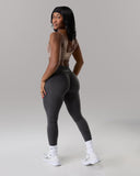 Pump Mid Rise Legging - Dark Heather Grey