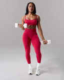 Pump High Rise  Legging - Scarlet