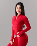 Aura Sculpt Jacket - Scarlet