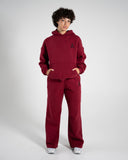 Staple Emblem Fleece Hoodie in Cherry – unisex hoodie, view 4