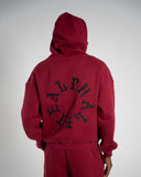 Staple Emblem Fleece Hoodie in Cherry – Alphalete unisex hoodie