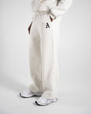 Staple Emblem Fleece Sweatpant in Oatmeal – unisex sweatpants, view 4