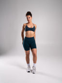 Revive High Rise Short in Deep Sea – women's high-rise seamless compression shorts, view 5