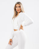 Velour Zip Hoodie - Lace