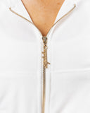Velour Zip Hoodie - Lace