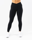 Wrap Mid Rise Legging - Black