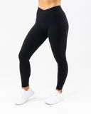 Wrap Mid Rise Legging - Black