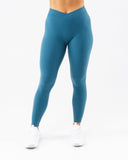 Wrap Mid Rise Legging - Dress Blue