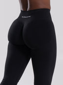 Pump Mid Rise Flared Pant Long - Black
