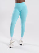 Pump High Rise Legging - Aqua Blue