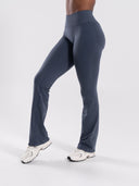 Pump Mid Rise Flared Pant Long - Dusty Navy