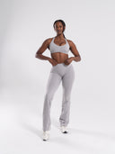 Pump Mid Rise Flared Pant Long - LT Heather