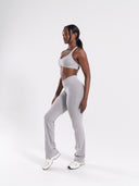 Pump Mid Rise Flared Pant Long - LT Heather