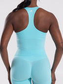 Mirror Tank - Aqua Blue