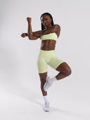 Pump Mid Rise Biker Short - Citrus Frost