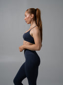 Amplify Open Back Bra - Dusty Navy