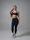 Amplify Open Back Bra - Dusty Navy