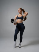 Amplify Open Back Bra - Dusty Navy