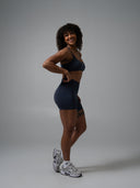 Contour Mid Rise Short - Dusty Navy