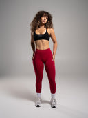 Pump Mid Rise Legging - Scarlet
