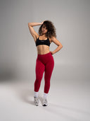 Pump Mid Rise Legging - Scarlet