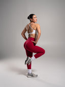 Pump High Rise Legging - Scarlet